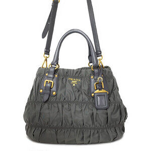 Prada Tessuto Gaufre Satchel gathered handbag Shoulder Bag